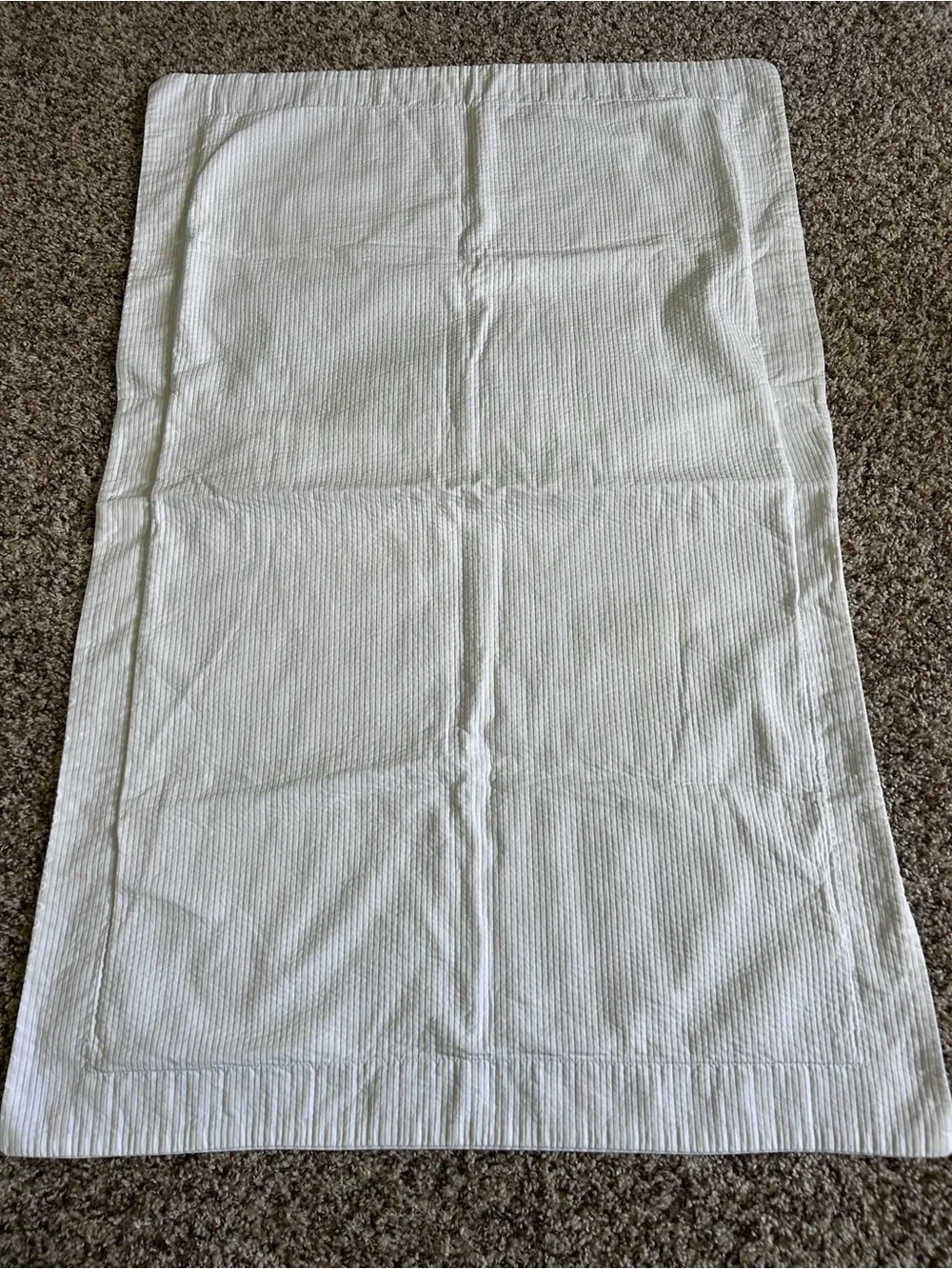 Restoration Hardware White 100% Cotton Waffle Weave Pillow Sham 23” x 36”